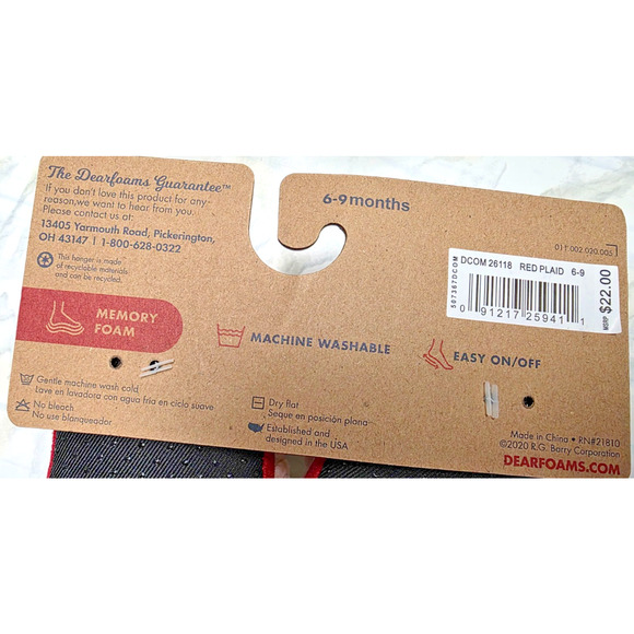 Dearforms Slippers, Babies/Toddlers, Memory Foam, 2 Pairs 3-9 Months, Non-Slip - Picture 6 of 12